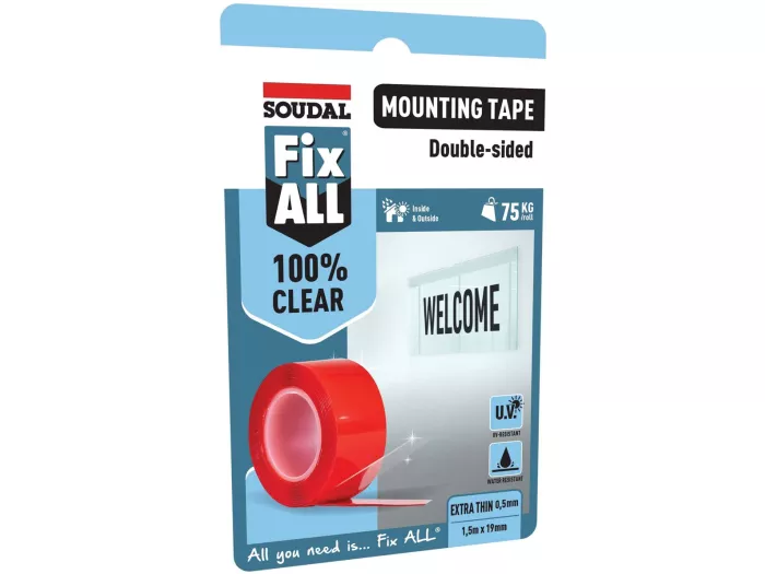 Fix ALL Mounting Tape Clear / Fix ALL 泡棉胶带 透明 19mm